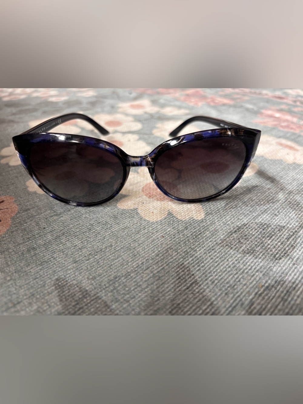 Ralph Lauren’s Women's Blue Tortoiseshell Cat-Eye Sunglasses